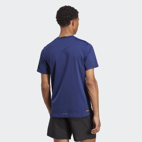 Conçu Pour L'entraînement T-shirt D'entraînement En Cordura Adidas Bleu Foncé