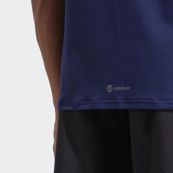 Conçu Pour L'entraînement T-shirt D'entraînement En Cordura Adidas Bleu Foncé