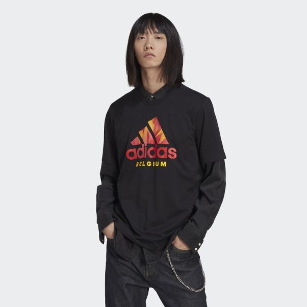T-shirt Graphique Adidas Belgium Noir
