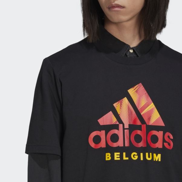 T-shirt Graphique Adidas Belgium Noir