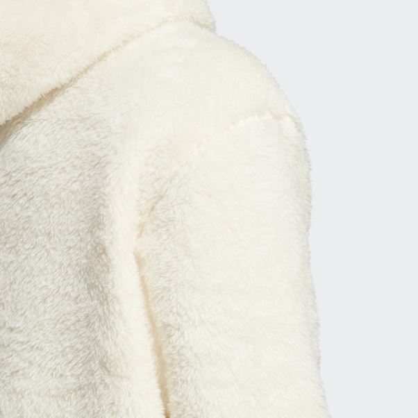 Sweat à Capuche Essentials+ Fluffy Fleece Blanc Adidas