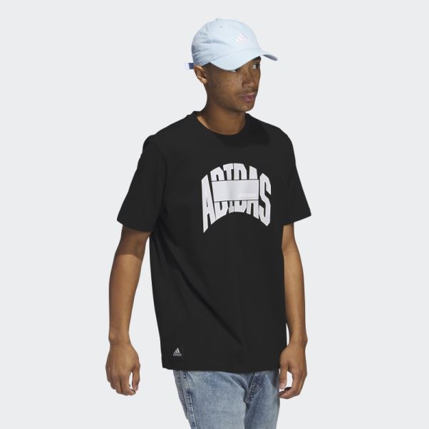 T-shirt Graphique Adidas Sportswear Block Noir Chaud