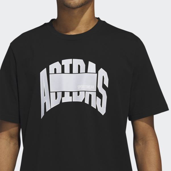 T-shirt Graphique Adidas Sportswear Block Noir Chaud
