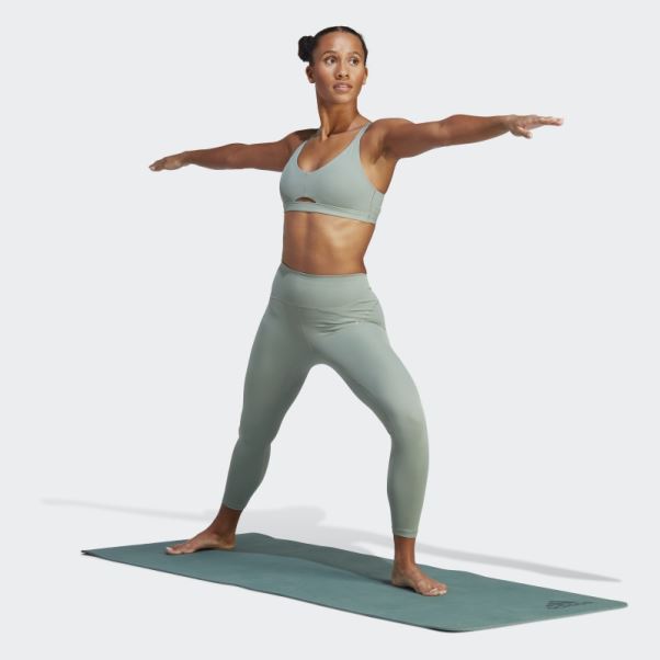 Soutien-gorge à Maintien Léger Silver Green Yoga Studio Luxe Adidas