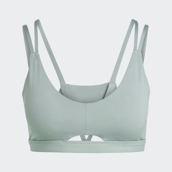 Soutien-gorge à Maintien Léger Silver Green Yoga Studio Luxe Adidas