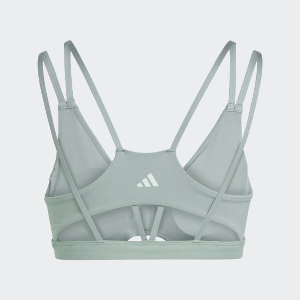 Soutien-gorge à Maintien Léger Silver Green Yoga Studio Luxe Adidas