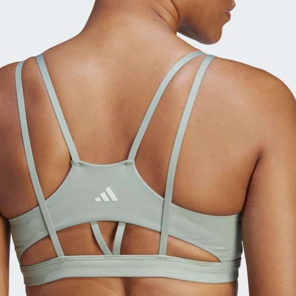 Soutien-gorge à Maintien Léger Silver Green Yoga Studio Luxe Adidas