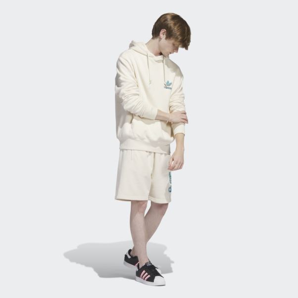 Adidas Sweat à Capuche Empilé Trèfle Terre Non Teint