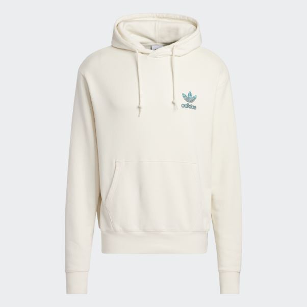 Adidas Sweat à Capuche Empilé Trèfle Terre Non Teint
