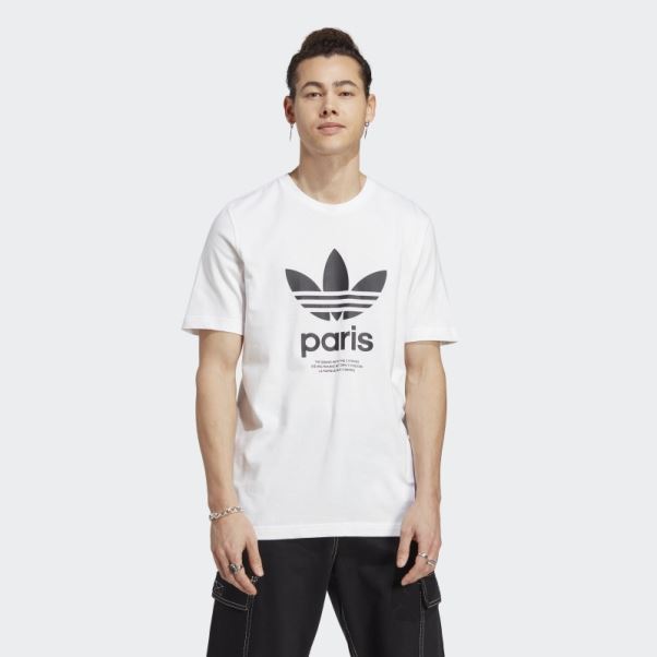 Tee Shirt Icone Paris City Originals Adidas Blanc