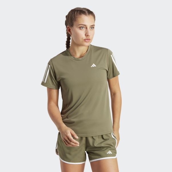 Adidas Possède Le T-shirt De Course Olive