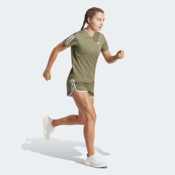 Adidas Possède Le T-shirt De Course Olive