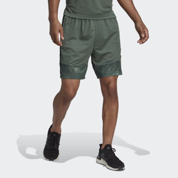 Short D'entraînement à Imprimé Craie Aeroready Oxyde Vert Adidas
