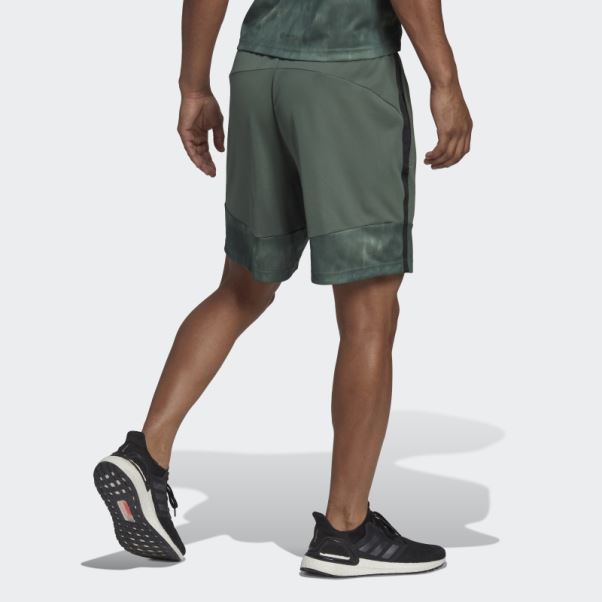 Short D'entraînement à Imprimé Craie Aeroready Oxyde Vert Adidas