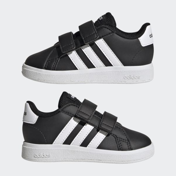 Chaussures à Crochets Et Boucles Grand Court Lifestyle Adidas Noir