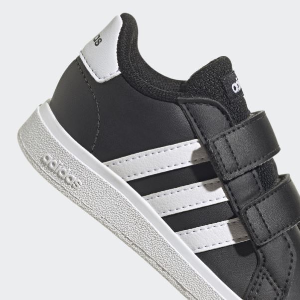 Chaussures à Crochets Et Boucles Grand Court Lifestyle Adidas Noir