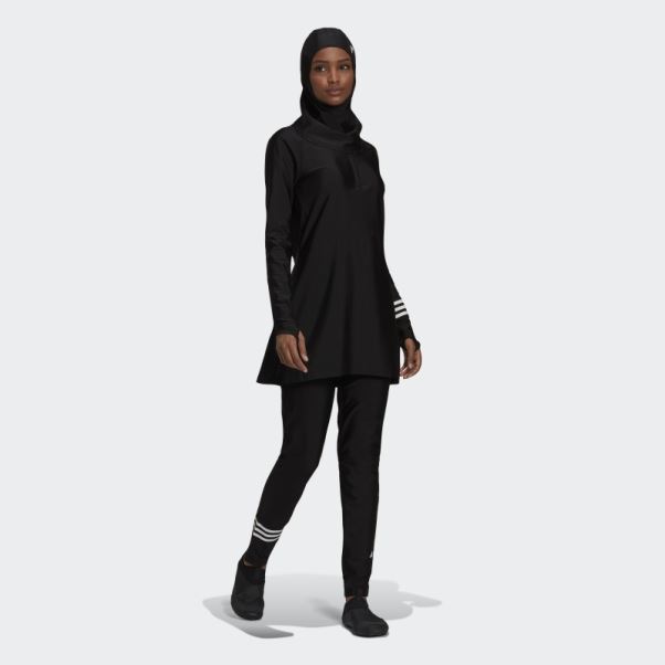 Hijab De Bain Adidas Noir à 3 Bandes