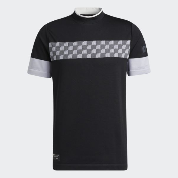 Adidas Polo à Carreaux Adicross Noir