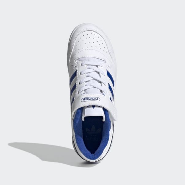 Adidas Forum Blanc/royal Bleu Chaussures Basses
