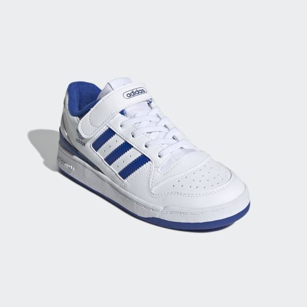 Adidas Forum Blanc/royal Bleu Chaussures Basses