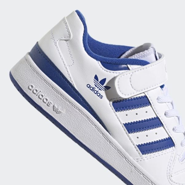 Adidas Forum Blanc/royal Bleu Chaussures Basses