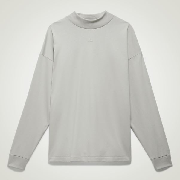 T-shirt à Manches Longues Adidas Basketball Gris Métallisé