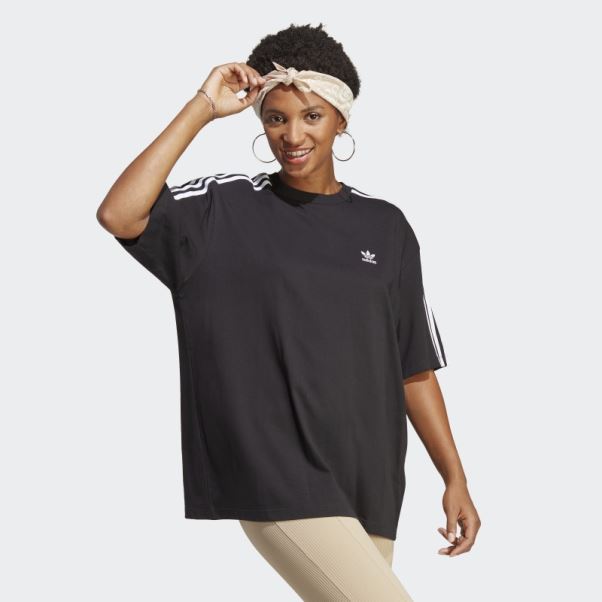 T-shirt Oversize Adidas Adicolor Classics Noir