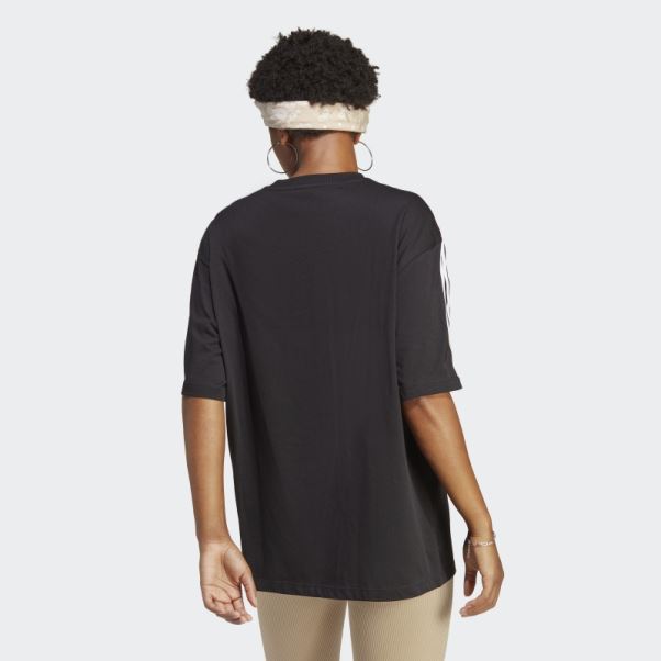 T-shirt Oversize Adidas Adicolor Classics Noir