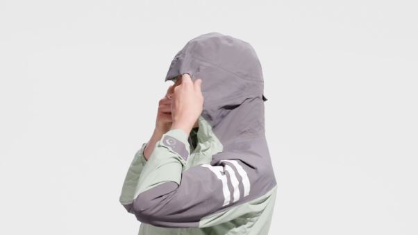 Veste De Randonnée Adidas Terrex Xploric Rain.rdy Gris Trace