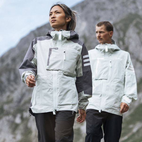 Veste De Randonnée Adidas Terrex Xploric Rain.rdy Gris Trace