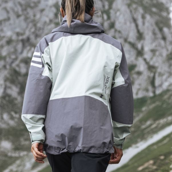 Veste De Randonnée Adidas Terrex Xploric Rain.rdy Gris Trace