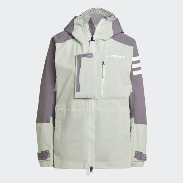 Veste De Randonnée Adidas Terrex Xploric Rain.rdy Gris Trace