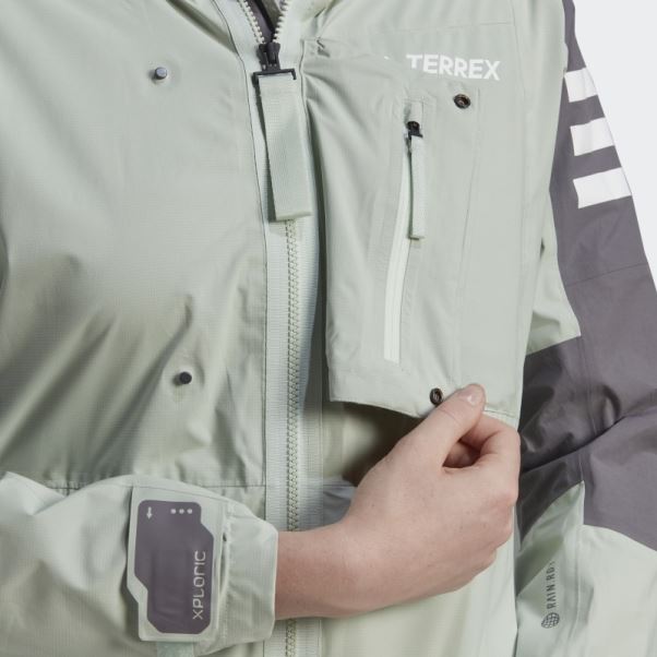 Veste De Randonnée Adidas Terrex Xploric Rain.rdy Gris Trace