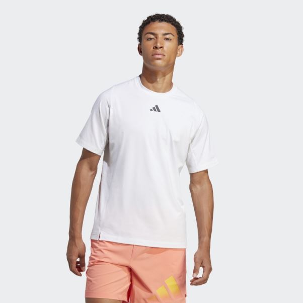 T-shirt D'entraînement Avec Logo à 3 Barres Train Icons Adidas Blanc