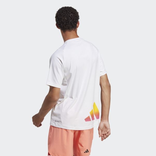 Adidas T-shirt Train Icones 3 Bar Logo Training Blanc