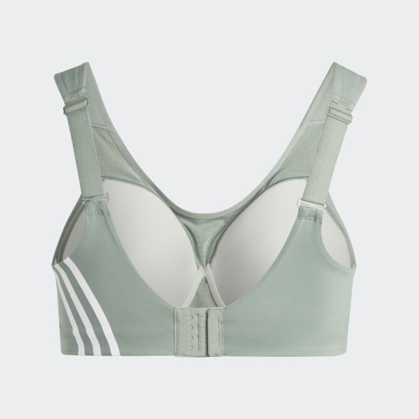 Soutien-gorge à Maintien élevé Adidas Tlrd Impact Training Vert Argent (taille Plus) Chaud