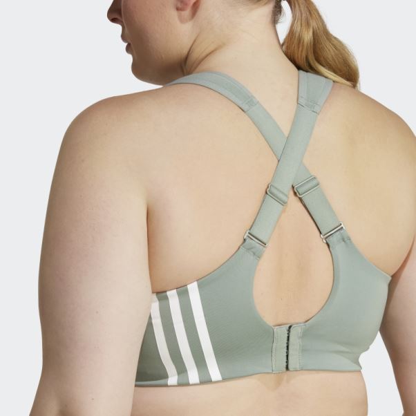 Soutien-gorge à Maintien élevé Adidas Tlrd Impact Training Vert Argent (grande Taille)