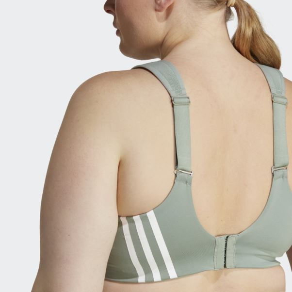 Soutien-gorge à Maintien élevé Adidas Tlrd Impact Training Vert Argent (grande Taille)