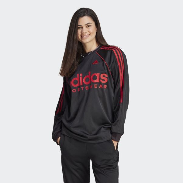 Maillot Manches Longues Jacquard Adidas Noir