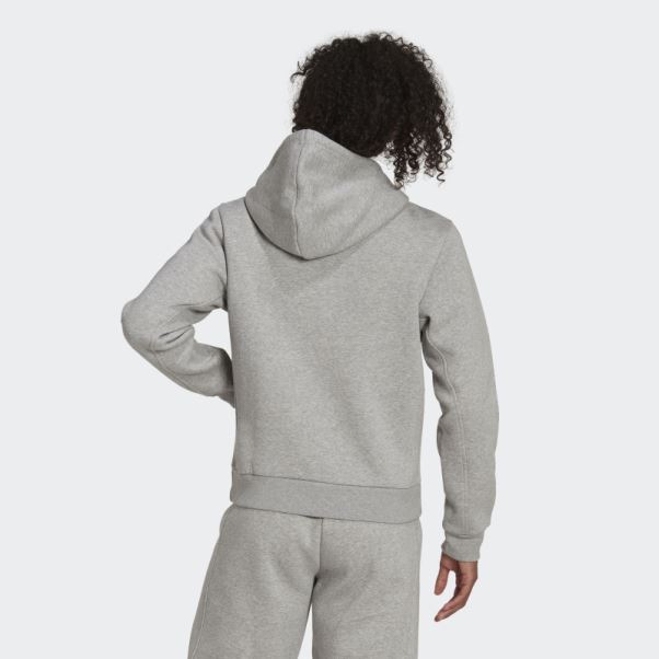 Adidas All Szn Fleece Full-zip Hoodie Gris Moyen