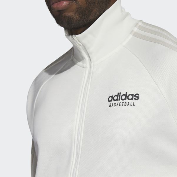 Veste De Basketball Adidas Select Blanche