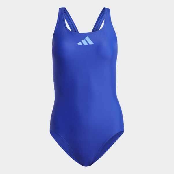 Maillot De Bain Bleu Logo 3 Barres Adidas