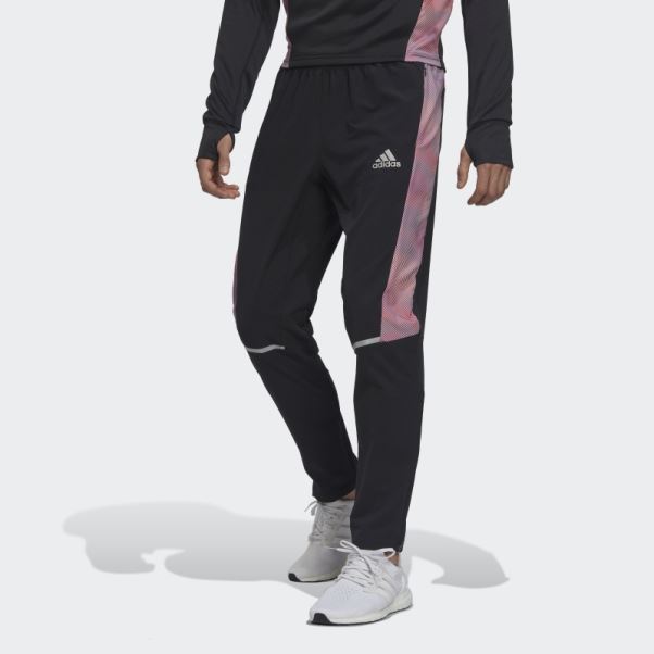 Posséder Le Pantalon De Jogging Colorblock Run Adidas Noir