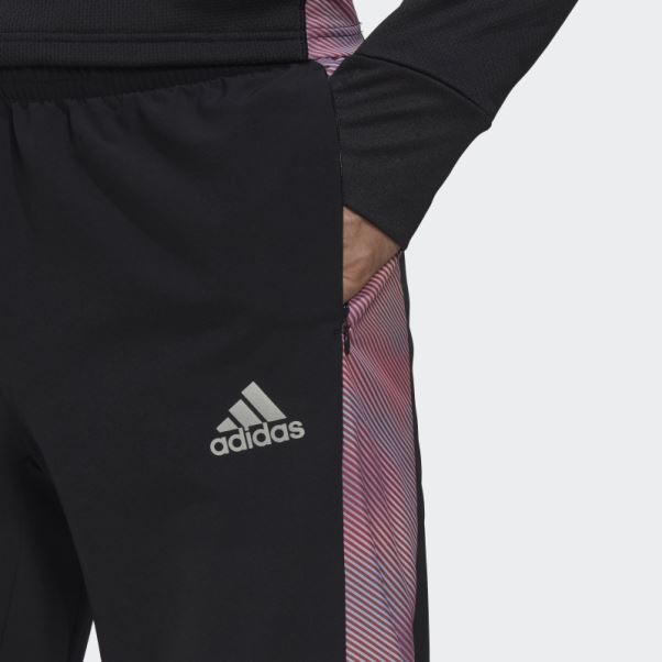 Pantalon Noir Adidas Own The Run Colorblock