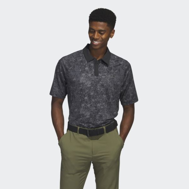 Polo De Golf Noir Imprimé Ultimate365 Tour Adidas