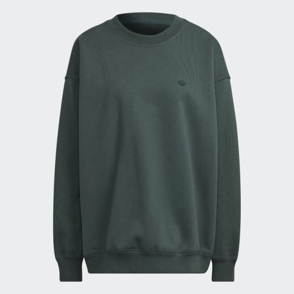 Sweat Oversize Adicolor Vert Minéral Adidas