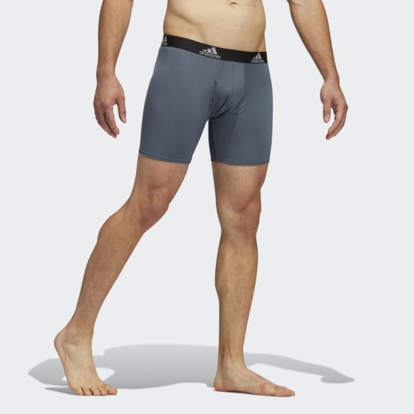 Pack De Trois Boxers Performance (grand Et Grand) Gris Moyen Adidas