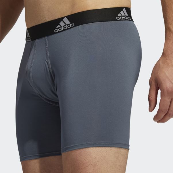Pack De Trois Boxers Performance (grand Et Grand) Gris Moyen Adidas