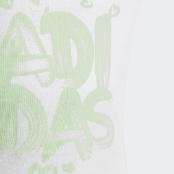 Adidas T-shirt Graphique Blanc Chaud