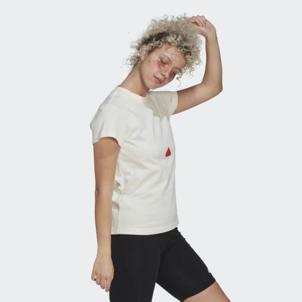 T-shirt Adidas Blanc